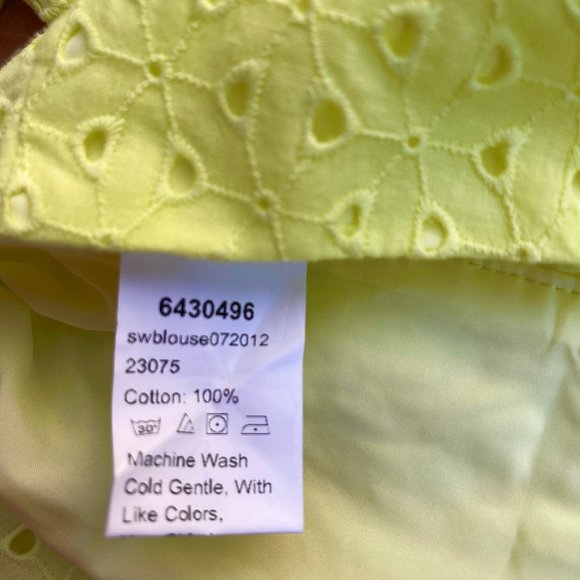 SHEIN PREMIUM 100% COTTON PUFF SLEEVE eyelet back zipper Crop TOP 2 - Picture 14 of 14